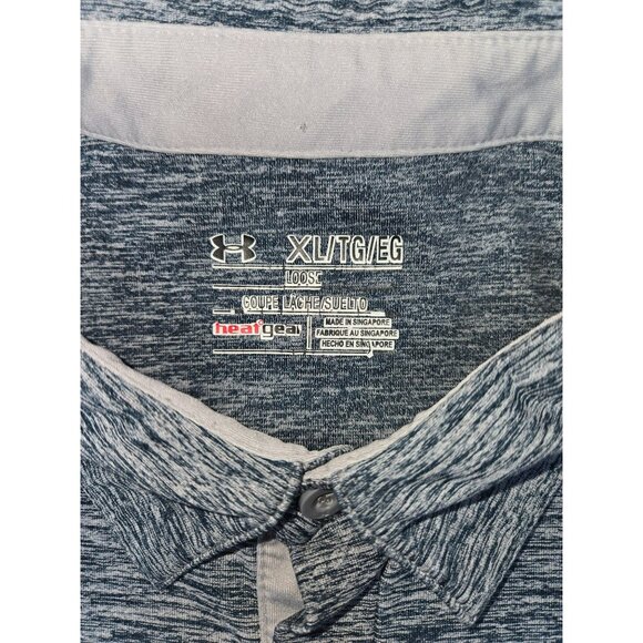 Under Armour Boys Loose Fit HeatGear Polo Shirt XL Blue ScentControl - Picture 5 of 9